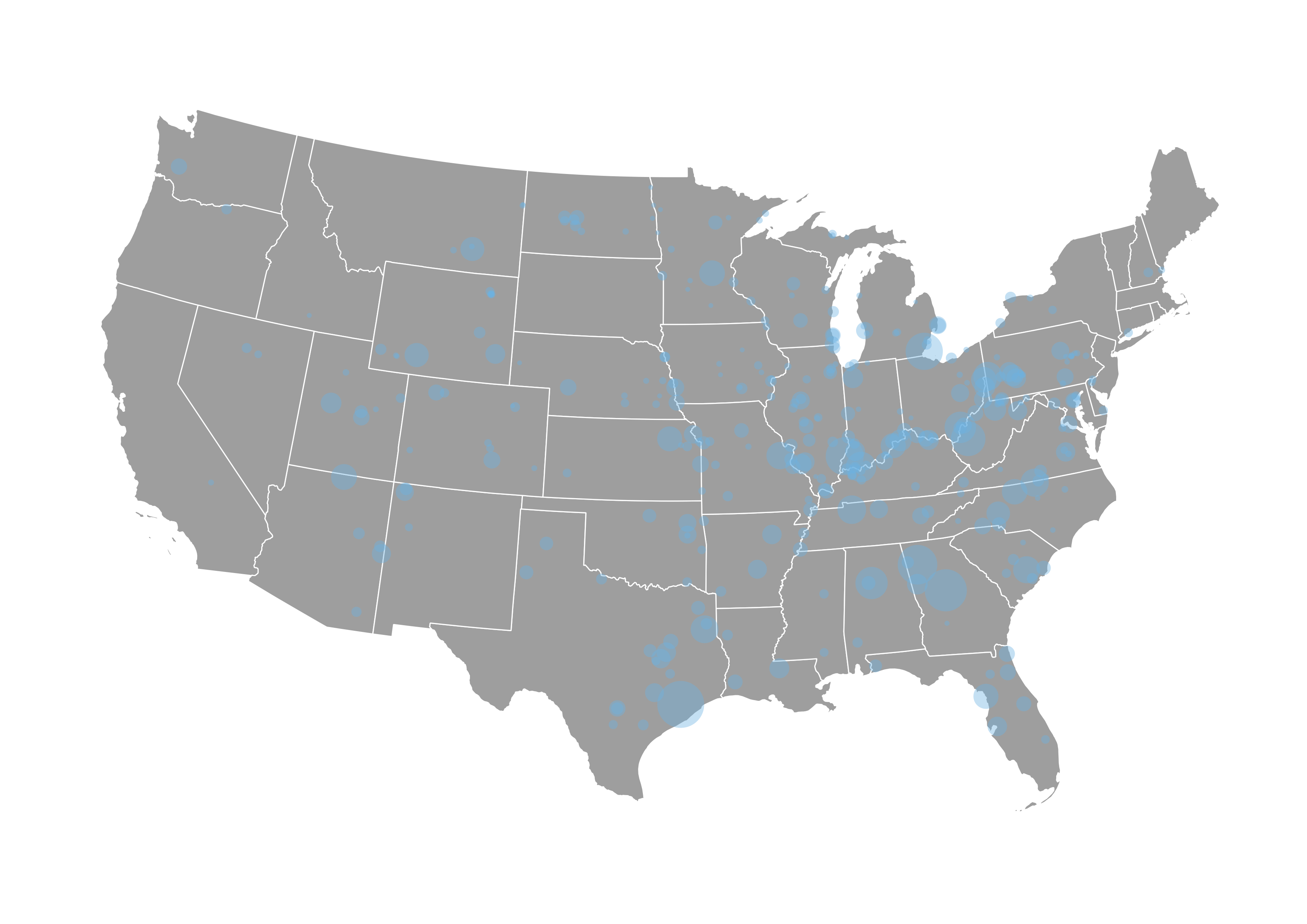 Coal only bubble map